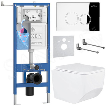 Комплект инсталляции 6 в 1 Roxen StounFix Dual Fresh 518414 с аромадозатором