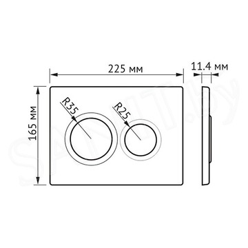 Комплект инсталляции Berges Novum 525 c кнопкой О1, подвесным унитазом Ventas Rimless и сиденьем Ventas Slim SO