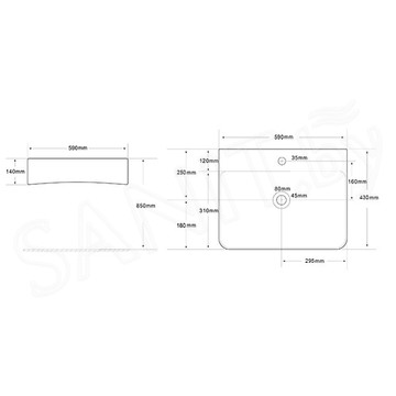 Умывальник Roxen Solo 570160