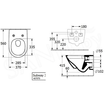 Комплект инсталляции Grohe Rapid SL 38772001 с подвесным унитазом Villeroy&Boch Subway 3.0 4670TS01 Soft Close