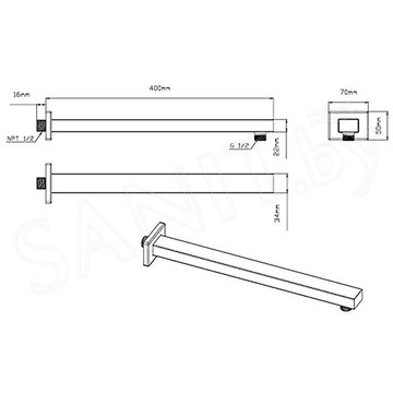 Верхний душ Vincea VSHD-41CCH