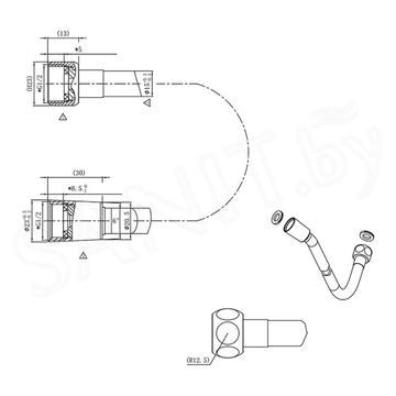 Душевая система Vincea Inspire VSFW-3I21T1RMB встраиваемая с термостатом