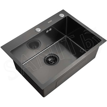 Кухонная мойка Arfeka Eco AR 60 Black PVD Nano со смесителем и дозатором