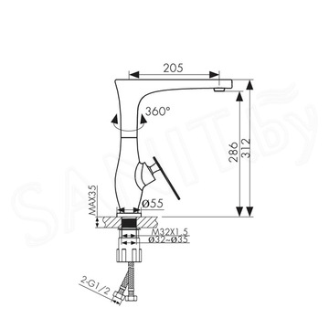 Смеситель для кухонной мойки Kaiser Star 02044-2