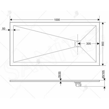 Душевой поддон RGW ST-Tr прямоугольный
