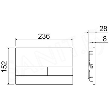 Комплект инсталляции 4 в 1 CeramicaNova Metropol CN4002-1002CH-1000