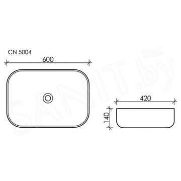 Умывальник CeramicaNova Element CN5004