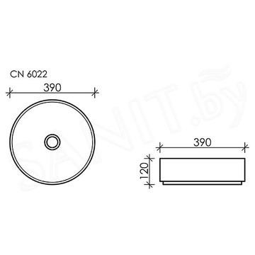 Умывальник CeramicaNova Element CN6022MC