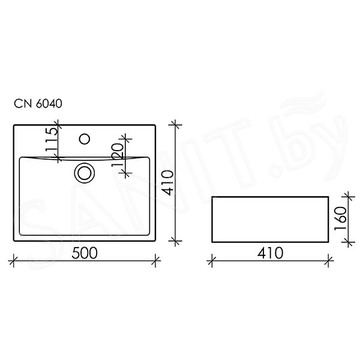 Умывальник CeramicaNova Element CN6040