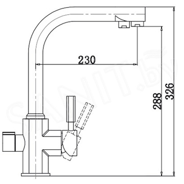 Смеситель для кухонной мойки Kaiser Decor 40144-7 / 40144-8 с подключением к фильтру воды