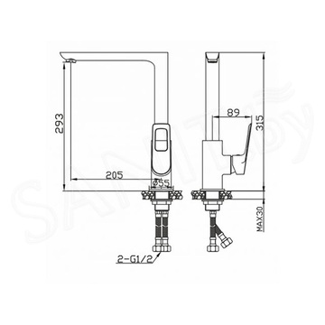 Смеситель для кухонной мойки AV Engineering AVBEL4-A360-256