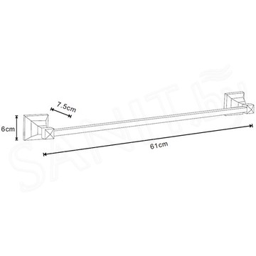 Держатель для полотенец Azario Altre AZ-96001B