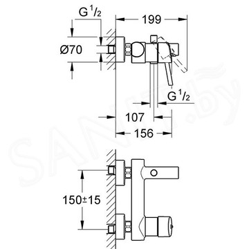 Смеситель для ванны Grohe Concetto 32211001