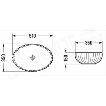 Умывальник CeramaLux GL49-CP