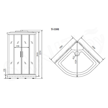 Душевая кабина Timo Standart T-1109 P / T-1101 P