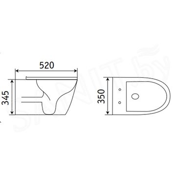 Подвесной унитаз CeramaLux 5170MH / 5170MDH безободковый