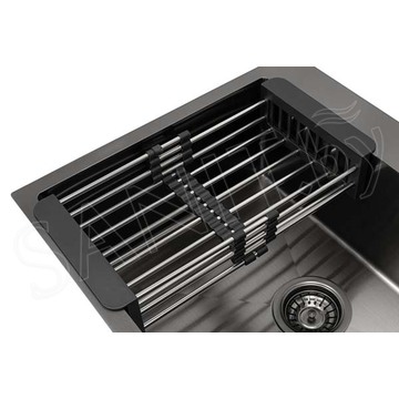 Кухонная мойка Arfeka Eco AR 50 Black с коландером, дозатором и роллер-матом
