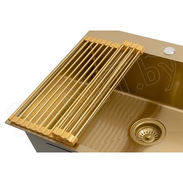 Кухонная мойка Arfeka Eco AR 50 Gold с коландером, дозатором и роллер-матом