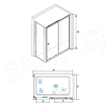 Душевой уголок RGW Classic CL-45-1 150 (CL-12+Z-060-1)