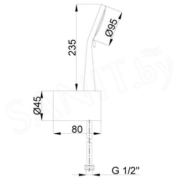 Душевая лейка со шлангом Azario Mano AZ-15786010