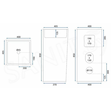 Умывальник Rea Holly U8005