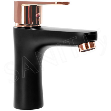 Смеситель для умывальника Rea Mild black matt rose gold REA-B4807