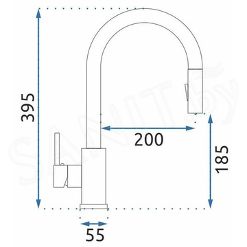 Смеситель для кухонной мойки Rea Fresh stal B9146