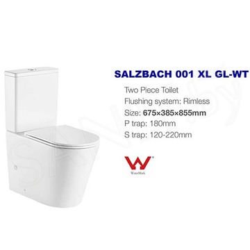 Напольный унитаз WeltWasser Salzbach 001 XL GL-WT