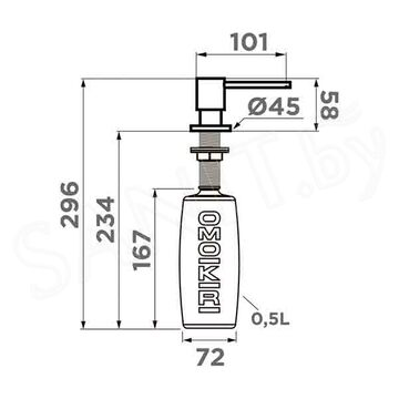 Дозатор для моющих средств Omoikiri OM-03-BL