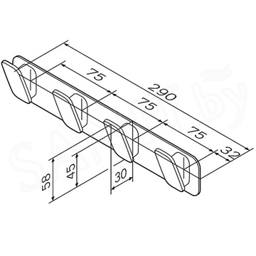 Планка с крючками AM.PM Inspire V2.0 A50A35922