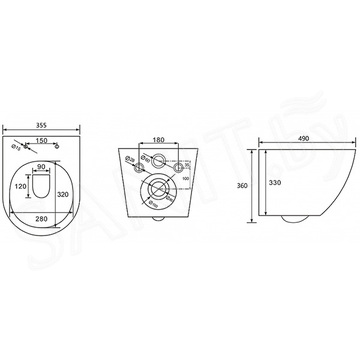 Подвесной унитаз Abber Bequem AC1101MBG