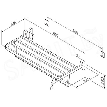 Держатель для полотенец AM.PM Func A8F37700