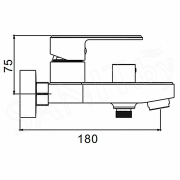 Смеситель для ванны Gerhans K13022T