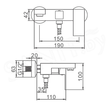 Смеситель для ванны Gerhans K13025