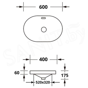 Умывальник Roxen Batt 570155