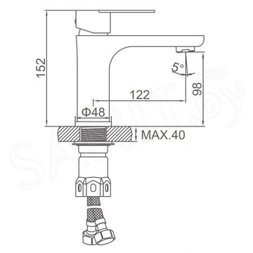 Смеситель для умывальника Ledeme L71018