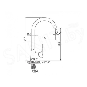 Смеситель для кухонной мойки Ledeme L4061