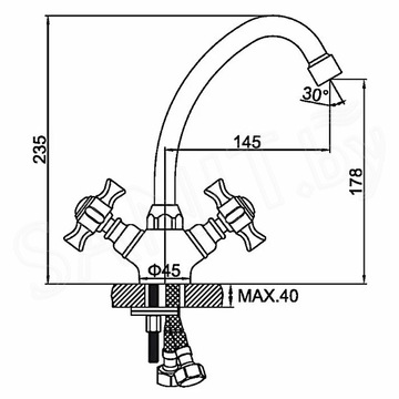 Смеситель для кухонной мойки Ledeme L4111