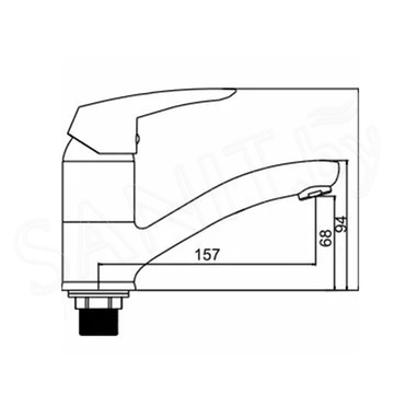 Смеситель для кухонной мойки Ledeme L4545-2