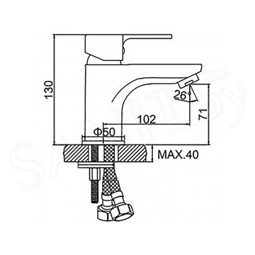 Смеситель для умывальника Wisent WG1003W