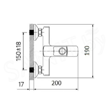 Смеситель для ванны Wisent W32243