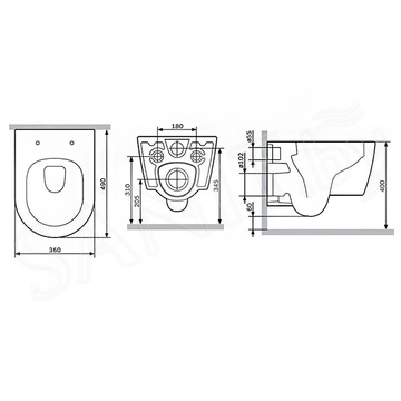 Подвесной унитаз AM.PM Func FlashClean C8F1700SC