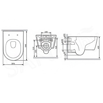 Подвесной унитаз AM.PM Func FlashClean C8F1701SC