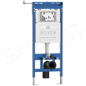 Комплект инсталляции Roxen StounFix Dual Fresh с удлиненными креплениями, аромадозатором, кнопкой Santi 410280 и унитазом Grossman GR-4455S