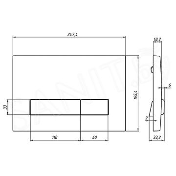 Комплект инсталляции Berges Atom Line 410 c кнопкой черной / хром и унитазом Ventas Black Soft Close