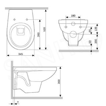 Комплект инсталляции Berges Atom Line 410 c кнопкой белой / хром и подвесным унитазом Gamma Soft Close