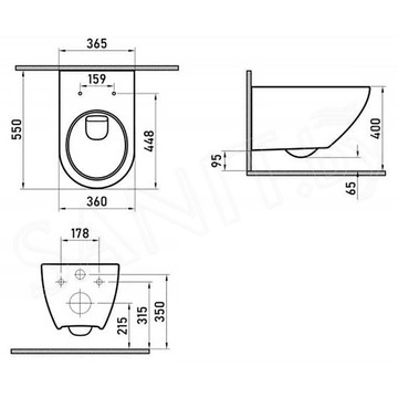 Комплект инсталляции Berges Atom Line 410 c кнопкой хром, унитазом Puma XL Rimless и сиденьем Toma Slim SO