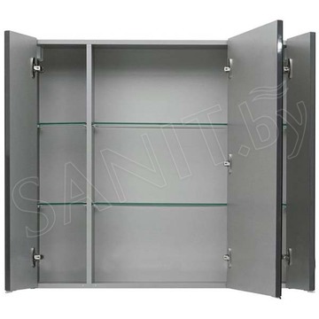 Шкаф-зеркало Aquanet Алвита 90 / 100 серый антрацит