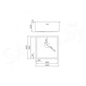 Кухонная мойка Wisent WS34444B