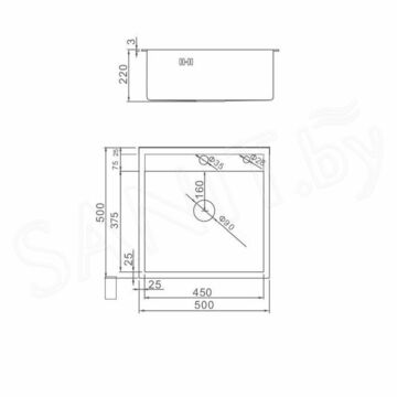 Кухонная мойка Wisent WS35050+WW405A+W302644 с коландером и дозатором